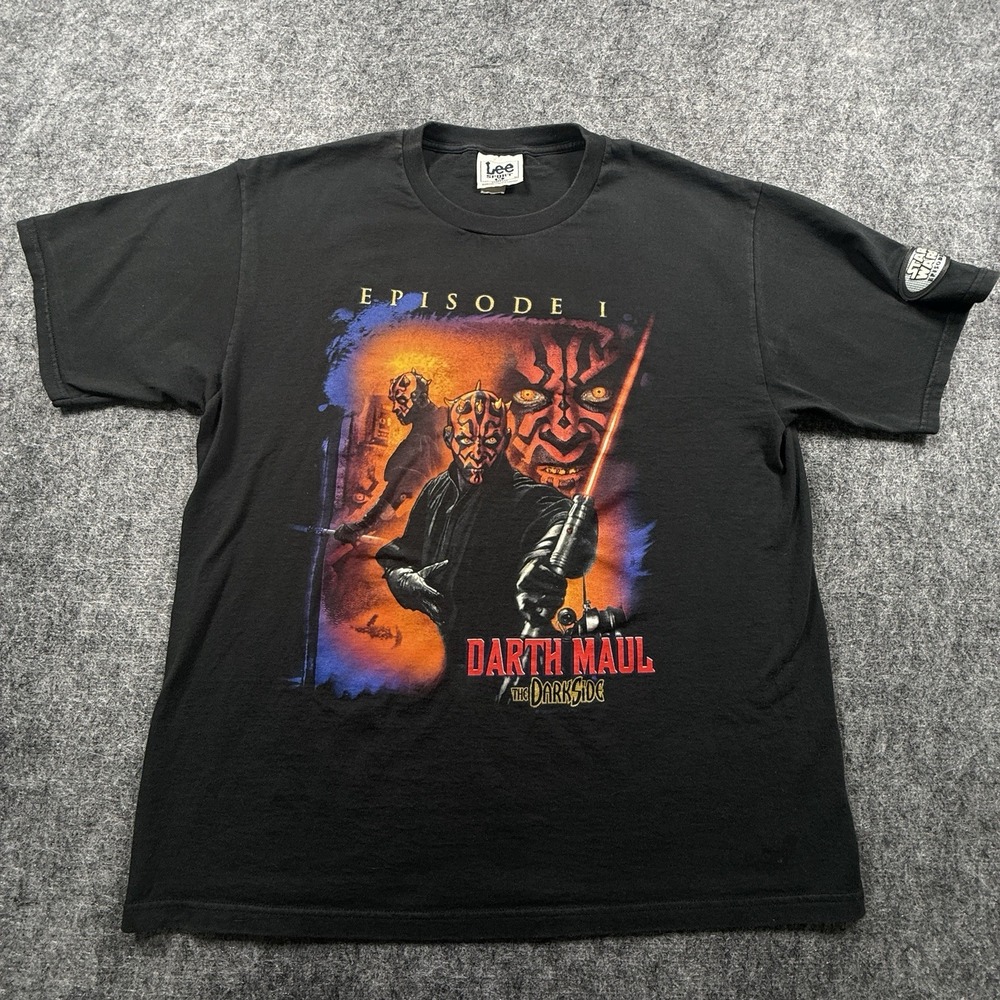 Vintage 1999 Star Wars Darth Maul The Darkside T-Shirt Mens XL Lee Sport USA
